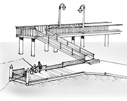 fishing dock on the sea